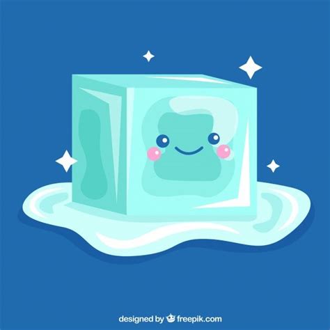 Free Vector | Melting ice cube character with flat design | Ice cube ...