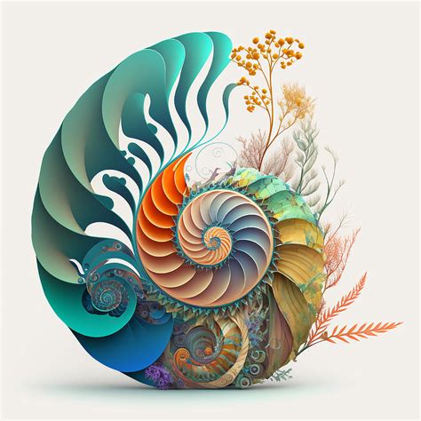 Fibonacci Sequence Spiral in Nature Drawing by RAGANA Design - Fine Art ...