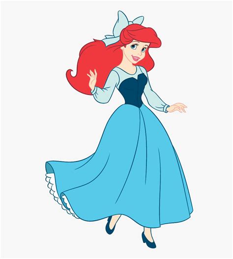 Ariel As Human Clipart - Disney Ariel Blue Dress , Free Transparent ...