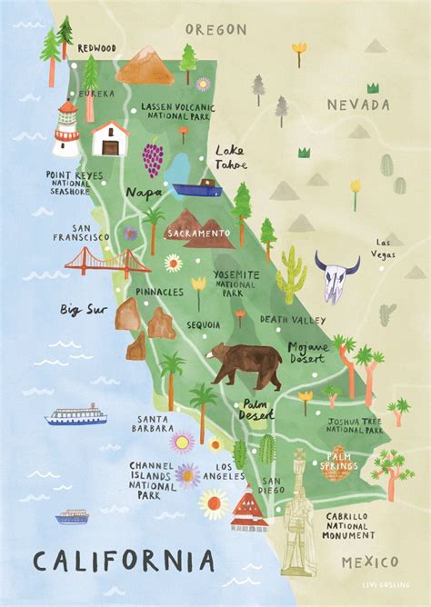 California Roadside Attractions Map | Printable Maps