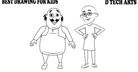 Motu Patlu Drawing For Kids Easy - pic-hose