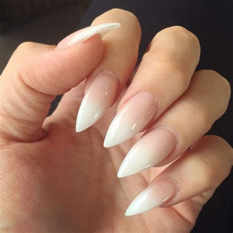 Ombré French stiletto nails More Luxury Beauty - winter nails - http ...