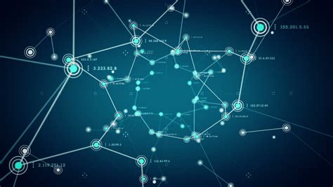 Networks Of Data Blue. An Abstract Representation Of Generic Nodes Of ...