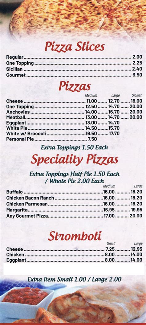 Menu - Lenny's Pizza Jackson