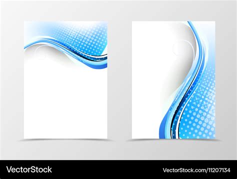 Front and back dynamic wave flyer template design Vector Image