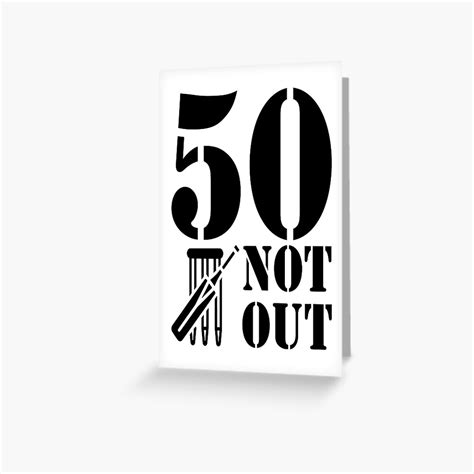 "50 NOT OUT CRICKET DESIGN" Greeting Card for Sale by PoshJocks | Redbubble