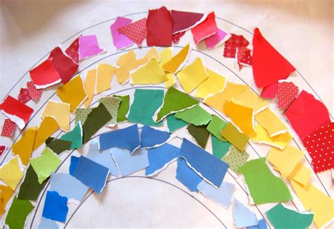 scrap paper rainbow tot st. patrick's day craft | Inhabitots