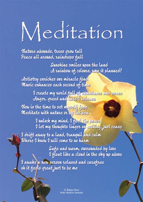 Meditation. A poem about love and life and relaxation. | Etsy