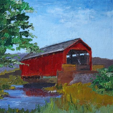 Covered Bridge Painting at PaintingValley.com | Explore collection of ...