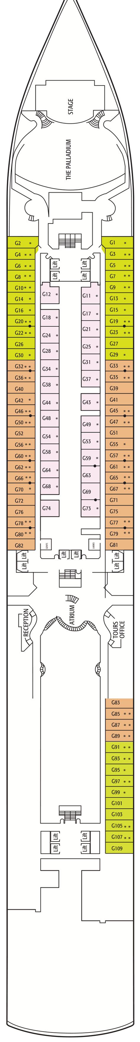 Arcadia Deck Plans - Cruiseline.com