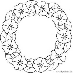 Poppy wreath - Coloring Page (Anzac Day)