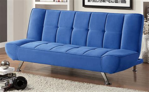 Marissa Blue Velvet Klik Klak Sofa Bed – Aetna Stores