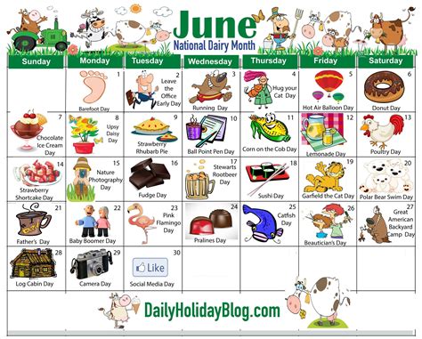 June Holidays Calendar … | Holiday Social Media | Holid… Catch ...