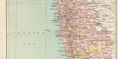 Bombay presidency map - Map of Bombay presidency (Maharashtra - India)