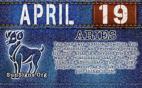 April 19 Zodiac Horoscope Birthday Personality - SunSigns.Org