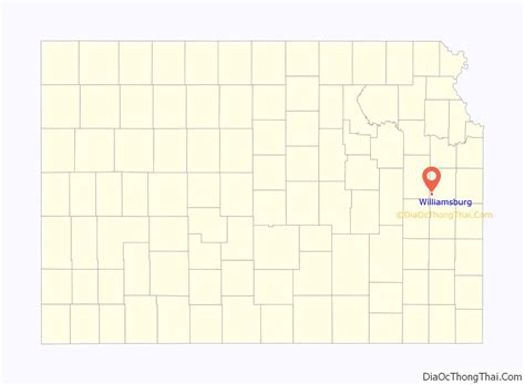 Map of Williamsburg city, Kansas