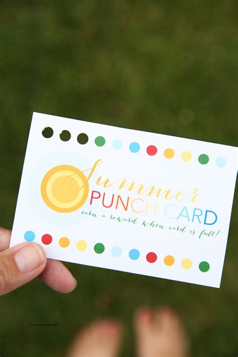 Kids Activities: Summer Punch Cards - The Idea Room