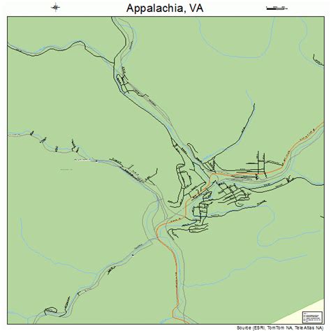 Appalachia Virginia Street Map 5102040