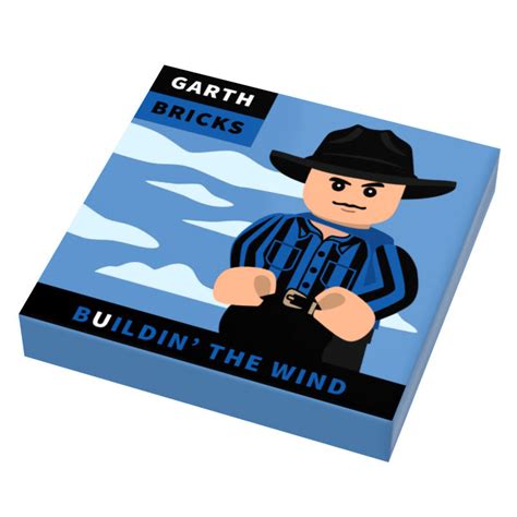 Garth Bricks Buildin' the Wind Music Album Cover (2x2 Tile) made using ...