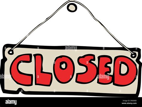 cartoon closed shop sign Stock Vector Image & Art - Alamy