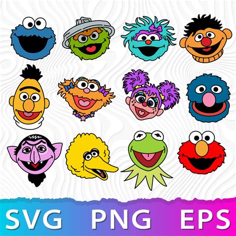 Sesame Street Characters Layered SVG | Inspire Uplift