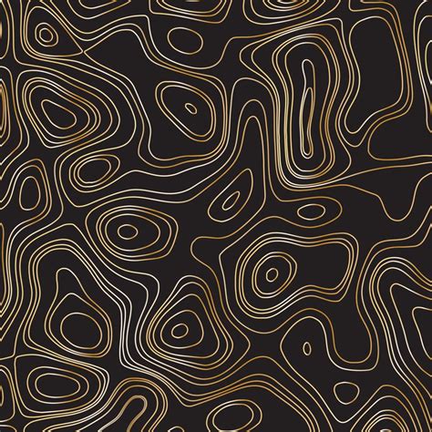 Abstract gold line waves design on black background - Vector ...