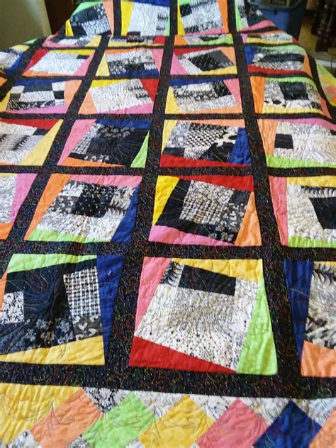 Rainbow colored/Black&White Squares Rectangles and Triangles | Etsy ...