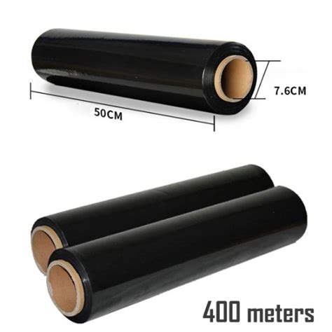 400 Meters Black Pallet Stretch Shrink Wrap | JPS Household Products ...