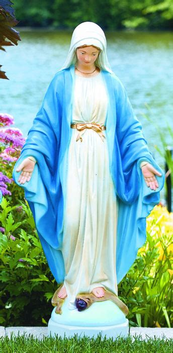 Blessed Mother Mary Statue Hand Painted 37" High