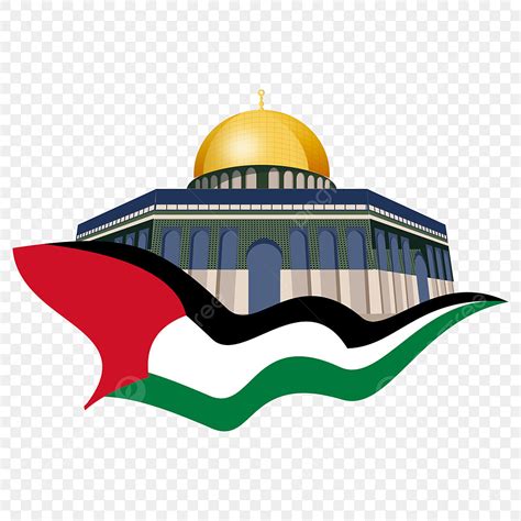 Masjid Al Aqsa Dengan Bendera Palestina, Palestine, Al Quds, Masjid Al ...