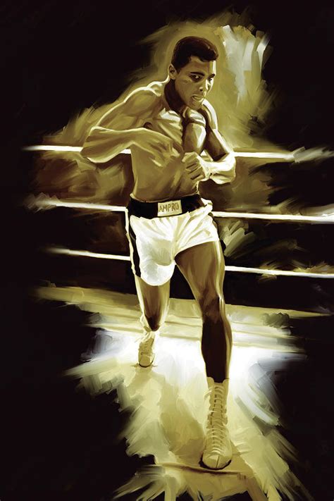 Muhammad Ali Boxing Artwork Painting by Sheraz A