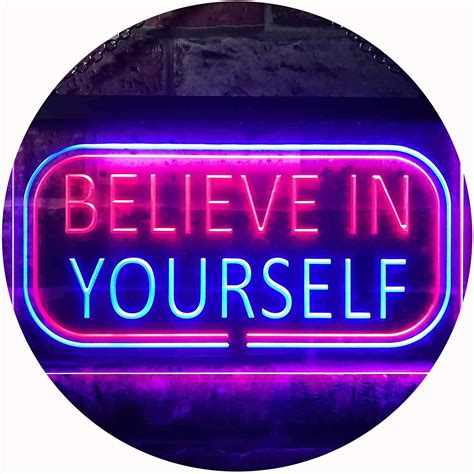 Motivational Quote Believe In Yourself LED Neon Light Sign | Way Up Gifts