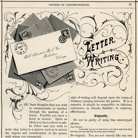 Letter Writing Vintage Clip Art - The Old Design Shop