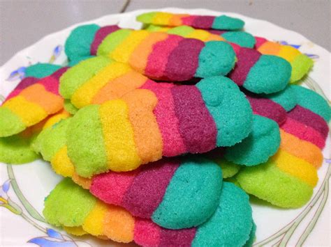 Rainbow Cookies Recipe; Biskut Lidah Kucing | Just An Ordinary Guy