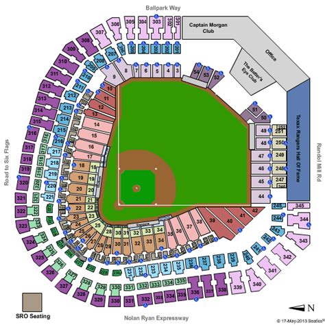 texas rangers ballpark seating map | Brokeasshome.com