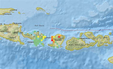 Bali earthquake MAP: USGS tremor MAPS show huge impact of quake in Bali ...