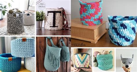 30+ Brilliant Easy Crochet Basket Patterns for Home Storage - Crochet Life