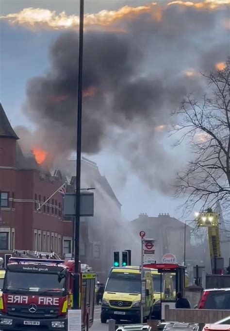 Inferno destroys east London police station with toxic black smoke seen ...