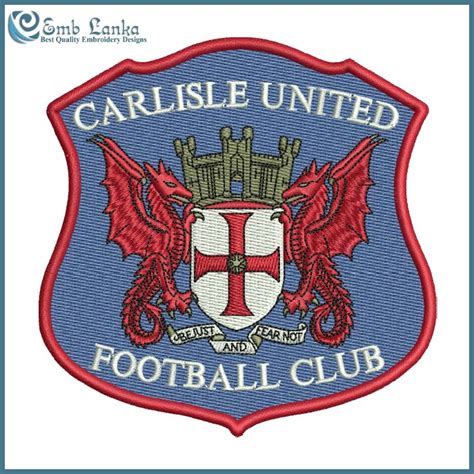 Carlisle United Football Club Logo Embroidery Design - Emblanka