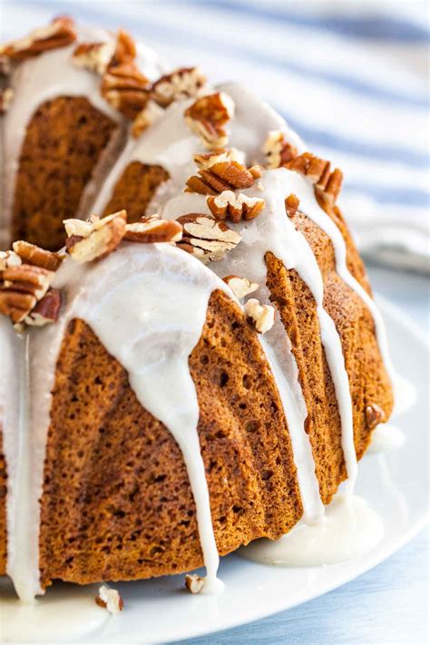 Pumpkin Bundt Cake with Maple Glaze - Plated Cravings