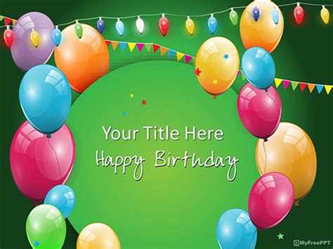 Free Birthday Celebrate PowerPoint Template - Download Free PowerPoint PPT