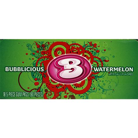 Bubblicious Watermelon Gum 18-5 Piece Packs | Packaged Candy | Festival ...