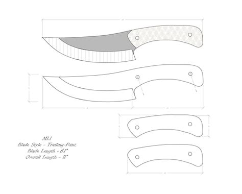 Knife Drawing/knife Sketch/knife Templates Printable/custom - Etsy