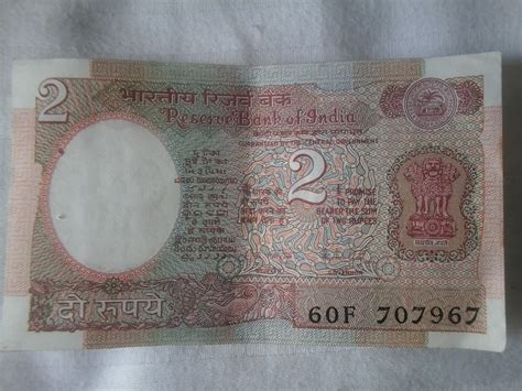 2 Rupee Note Satellite Governor: Malahotra | Indian Numismatics,Old ...