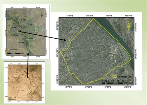 Location map of the old Mosul city. | Download Scientific Diagram