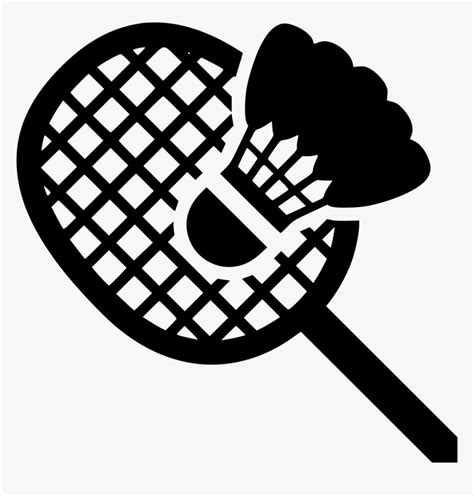 Badminton Racket Shuttlecock - Racket Clipart Black And White, HD Png ...