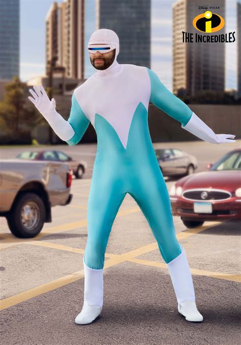 Disney and Pixar The Incredibles Deluxe Plus Size Frozone Costume for Men