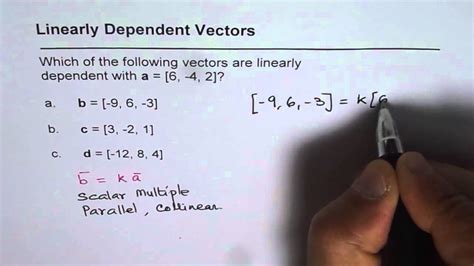 Linearly Dependent And Independent Vectors Examples - Photos