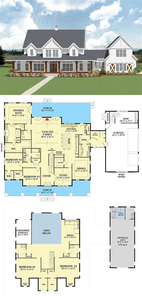 7 Most Popular Farmhouse Plans With Pictures - Nikki's Plate | House ...