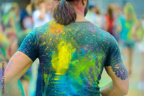 Holi paint at festival Stock Photo | Adobe Stock